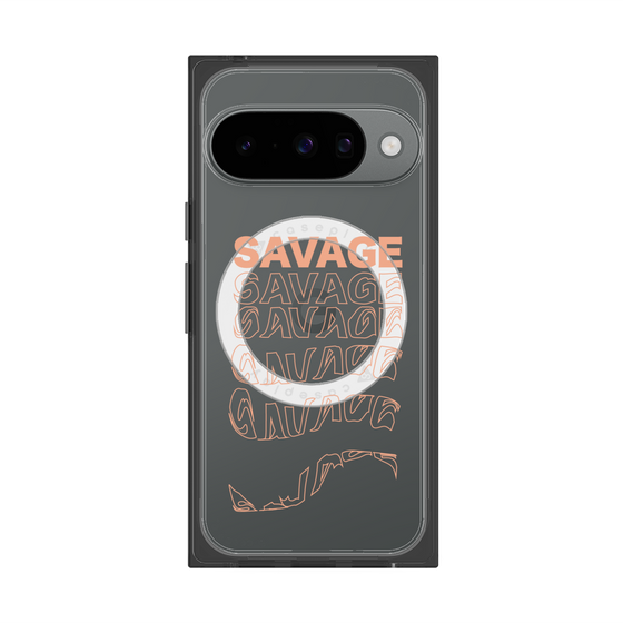 プレミアムスクエアケース with Pixelsnap［ SAVAGE Orange ］
