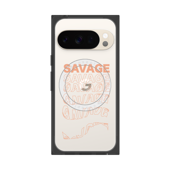 プレミアムスクエアケース with Pixelsnap［ SAVAGE Orange ］