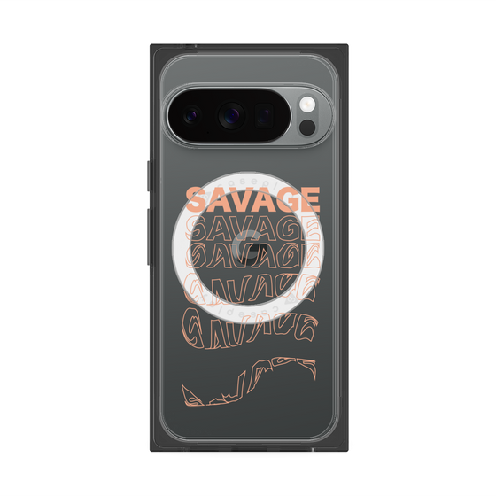 プレミアムスクエアケース with Pixelsnap［ SAVAGE Orange ］
