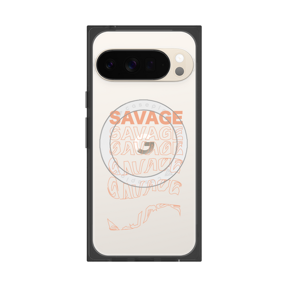 プレミアムスクエアケース with Pixelsnap［ SAVAGE Orange ］