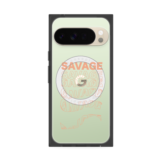 プレミアムスクエアケース with Pixelsnap［ SAVAGE Orange ］