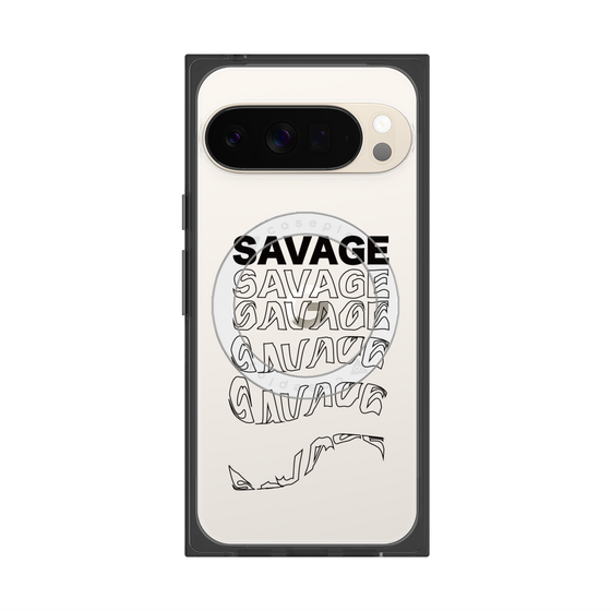 プレミアムスクエアケース with Pixelsnap［ SAVAGE Black ］