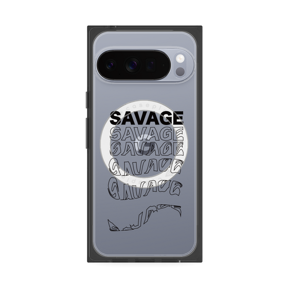 プレミアムスクエアケース with Pixelsnap［ SAVAGE Black ］