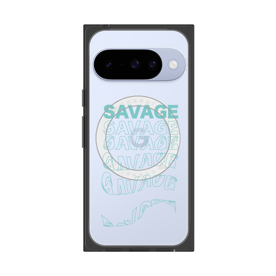 プレミアムスクエアケース with Pixelsnap［ SAVAGE Blue ］