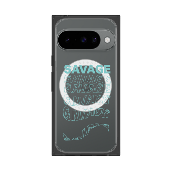 プレミアムスクエアケース with Pixelsnap［ SAVAGE Blue ］
