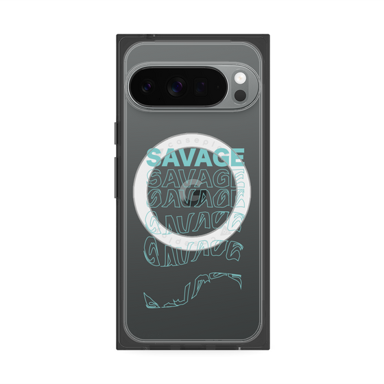 プレミアムスクエアケース with Pixelsnap［ SAVAGE Blue ］