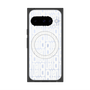 プレミアムスクエアケース with Pixelsnap［ LANVIN en Bleu - Logo Pattern - White ］