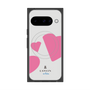 プレミアムスクエアケース with Pixelsnap［ LANVIN en Bleu Hearts Pink - ランバン ハート ピンク ］