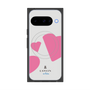 プレミアムスクエアケース with Pixelsnap［ LANVIN en Bleu Hearts Pink - ランバン ハート ピンク ］