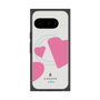 プレミアムスクエアケース with Pixelsnap［ LANVIN en Bleu Hearts Pink - ランバン ハート ピンク ］