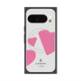 プレミアムスクエアケース with Pixelsnap［ LANVIN en Bleu Hearts Pink - ランバン ハート ピンク ］