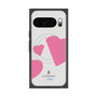 プレミアムスクエアケース with Pixelsnap［ LANVIN en Bleu Hearts Pink - ランバン ハート ピンク ］