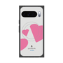 プレミアムスクエアケース with Pixelsnap［ LANVIN en Bleu Hearts Pink - ランバン ハート ピンク ］