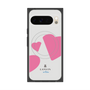 プレミアムスクエアケース with Pixelsnap［ LANVIN en Bleu Hearts Pink - ランバン ハート ピンク ］