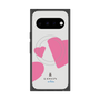 プレミアムスクエアケース with Pixelsnap［ LANVIN en Bleu Hearts Pink - ランバン ハート ピンク ］