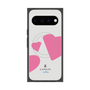 プレミアムスクエアケース with Pixelsnap［ LANVIN en Bleu Hearts Pink - ランバン ハート ピンク ］