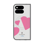 プレミアムスクエアケース with Pixelsnap［ LANVIN en Bleu Hearts Pink - ランバン ハート ピンク ］