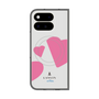 プレミアムスクエアケース with Pixelsnap［ LANVIN en Bleu Hearts Pink - ランバン ハート ピンク ］