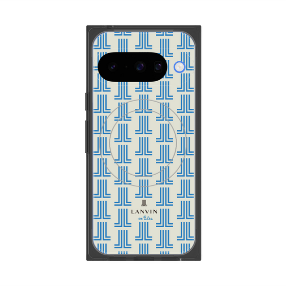 プレミアムスクエアケース with Pixelsnap［ LANVIN en Bleu Monogram Blue - ランバン ブルーモノグラム ］