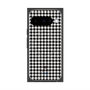 プレミアムスクエアケース with Pixelsnap［ Houndstooth Pattern Black with LANVIN en Bleu logo- ランバン 千鳥格子柄 ブラック ］