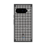 プレミアムスクエアケース with Pixelsnap［ Houndstooth Pattern Black with LANVIN en Bleu logo- ランバン 千鳥格子柄 ブラック ］
