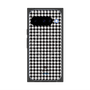プレミアムスクエアケース with Pixelsnap［ Houndstooth Pattern Black with LANVIN en Bleu logo- ランバン 千鳥格子柄 ブラック ］