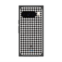 プレミアムスクエアケース with Pixelsnap［ Houndstooth Pattern Black with LANVIN en Bleu logo- ランバン 千鳥格子柄 ブラック ］