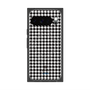 プレミアムスクエアケース with Pixelsnap［ Houndstooth Pattern Black with LANVIN en Bleu logo- ランバン 千鳥格子柄 ブラック ］