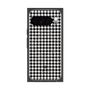 プレミアムスクエアケース with Pixelsnap［ Houndstooth Pattern Black with LANVIN en Bleu logo- ランバン 千鳥格子柄 ブラック ］