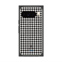 プレミアムスクエアケース with Pixelsnap［ Houndstooth Pattern Black with LANVIN en Bleu logo- ランバン 千鳥格子柄 ブラック ］