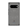 プレミアムスクエアケース with Pixelsnap［ Houndstooth Pattern Black with LANVIN en Bleu logo- ランバン 千鳥格子柄 ブラック ］