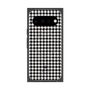 プレミアムスクエアケース with Pixelsnap［ Houndstooth Pattern Black with LANVIN en Bleu logo- ランバン 千鳥格子柄 ブラック ］