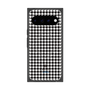 プレミアムスクエアケース with Pixelsnap［ Houndstooth Pattern Black with LANVIN en Bleu logo- ランバン 千鳥格子柄 ブラック ］