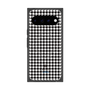 プレミアムスクエアケース with Pixelsnap［ Houndstooth Pattern Black with LANVIN en Bleu logo- ランバン 千鳥格子柄 ブラック ］