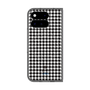 プレミアムスクエアケース with Pixelsnap［ Houndstooth Pattern Black with LANVIN en Bleu logo- ランバン 千鳥格子柄 ブラック ］