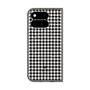 プレミアムスクエアケース with Pixelsnap［ Houndstooth Pattern Black with LANVIN en Bleu logo- ランバン 千鳥格子柄 ブラック ］