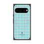 プレミアムスクエアケース with Pixelsnap［ Houndstooth Pattern Blue with LANVIN en Bleu logo- ランバン 千鳥格子柄 ブルー ］