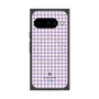 プレミアムスクエアケース with Pixelsnap［ Houndstooth Pattern Purple -with LANVIN en Bleu logo ランバン 千鳥格子柄 パープル ］