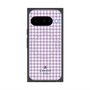 プレミアムスクエアケース with Pixelsnap［ Houndstooth Pattern Purple -with LANVIN en Bleu logo ランバン 千鳥格子柄 パープル ］