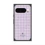 プレミアムスクエアケース with Pixelsnap［ Houndstooth Pattern Purple -with LANVIN en Bleu logo ランバン 千鳥格子柄 パープル ］