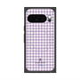 プレミアムスクエアケース with Pixelsnap［ Houndstooth Pattern Purple -with LANVIN en Bleu logo ランバン 千鳥格子柄 パープル ］