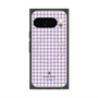 プレミアムスクエアケース with Pixelsnap［ Houndstooth Pattern Purple -with LANVIN en Bleu logo ランバン 千鳥格子柄 パープル ］