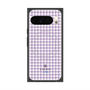 プレミアムスクエアケース with Pixelsnap［ Houndstooth Pattern Purple -with LANVIN en Bleu logo ランバン 千鳥格子柄 パープル ］