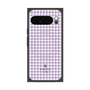 プレミアムスクエアケース with Pixelsnap［ Houndstooth Pattern Purple -with LANVIN en Bleu logo ランバン 千鳥格子柄 パープル ］