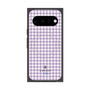 プレミアムスクエアケース with Pixelsnap［ Houndstooth Pattern Purple -with LANVIN en Bleu logo ランバン 千鳥格子柄 パープル ］