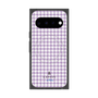 プレミアムスクエアケース with Pixelsnap［ Houndstooth Pattern Purple -with LANVIN en Bleu logo ランバン 千鳥格子柄 パープル ］