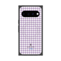 プレミアムスクエアケース with Pixelsnap［ Houndstooth Pattern Purple -with LANVIN en Bleu logo ランバン 千鳥格子柄 パープル ］