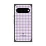 プレミアムスクエアケース with Pixelsnap［ Houndstooth Pattern Purple -with LANVIN en Bleu logo ランバン 千鳥格子柄 パープル ］