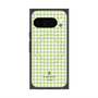 プレミアムスクエアケース with Pixelsnap［ Houndstooth Pattern Green with LANVIN en Bleu logo- ランバン 千鳥格子柄 グリーン ］