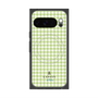 プレミアムスクエアケース with Pixelsnap［ Houndstooth Pattern Green with LANVIN en Bleu logo- ランバン 千鳥格子柄 グリーン ］